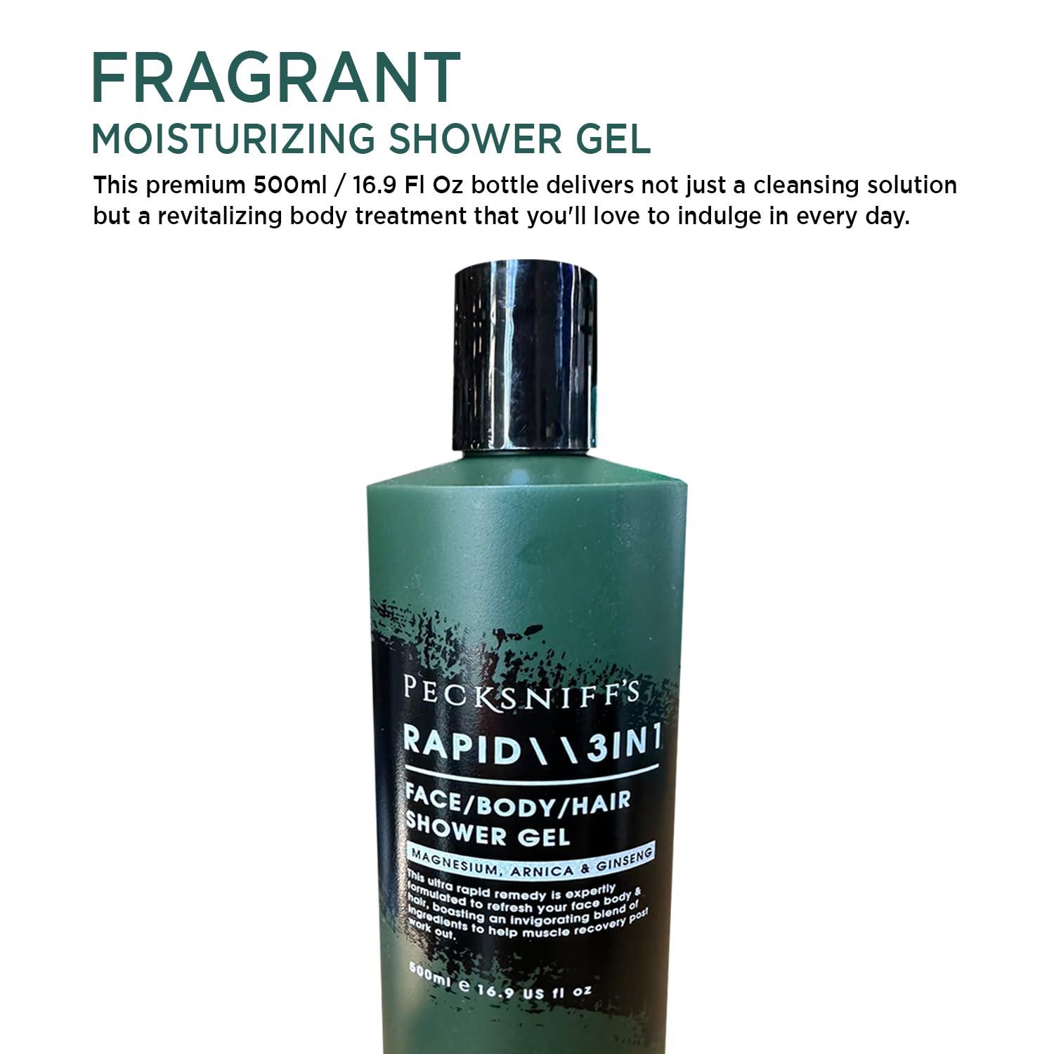 Pecksniff's Pecksniff's Rapid Magnesium 3-in-1 Arnica & Ginseng Shower Gel | 500ml /16.9 Fl Oz