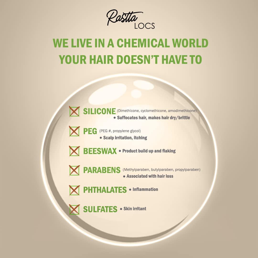 Rasttafari Hair Care Rastta Locs Water Base Locking Gel and Hair Moisturizer for Dreads with Avocado Oil for Dreadlocks, retwist, braids, styling and edges. *NO RESIDUE, FLAKING, WAX, SILICONE, SULFATE (8.00 oz)