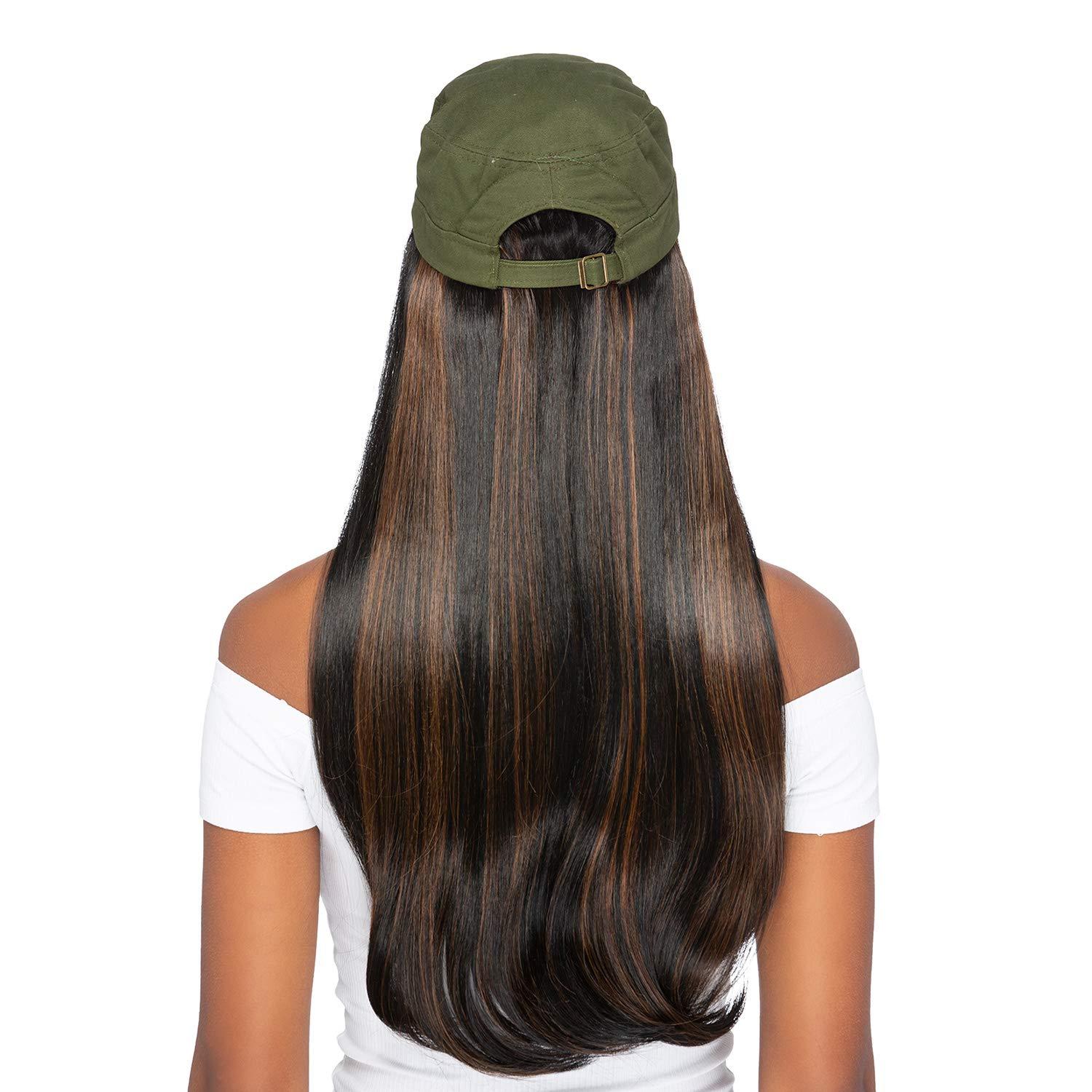 Vivica A. Fox Vivica Fox Cap Do Instant Celebrity Style Wig CD-Romina (With W/Olive Army Cap) (99J)