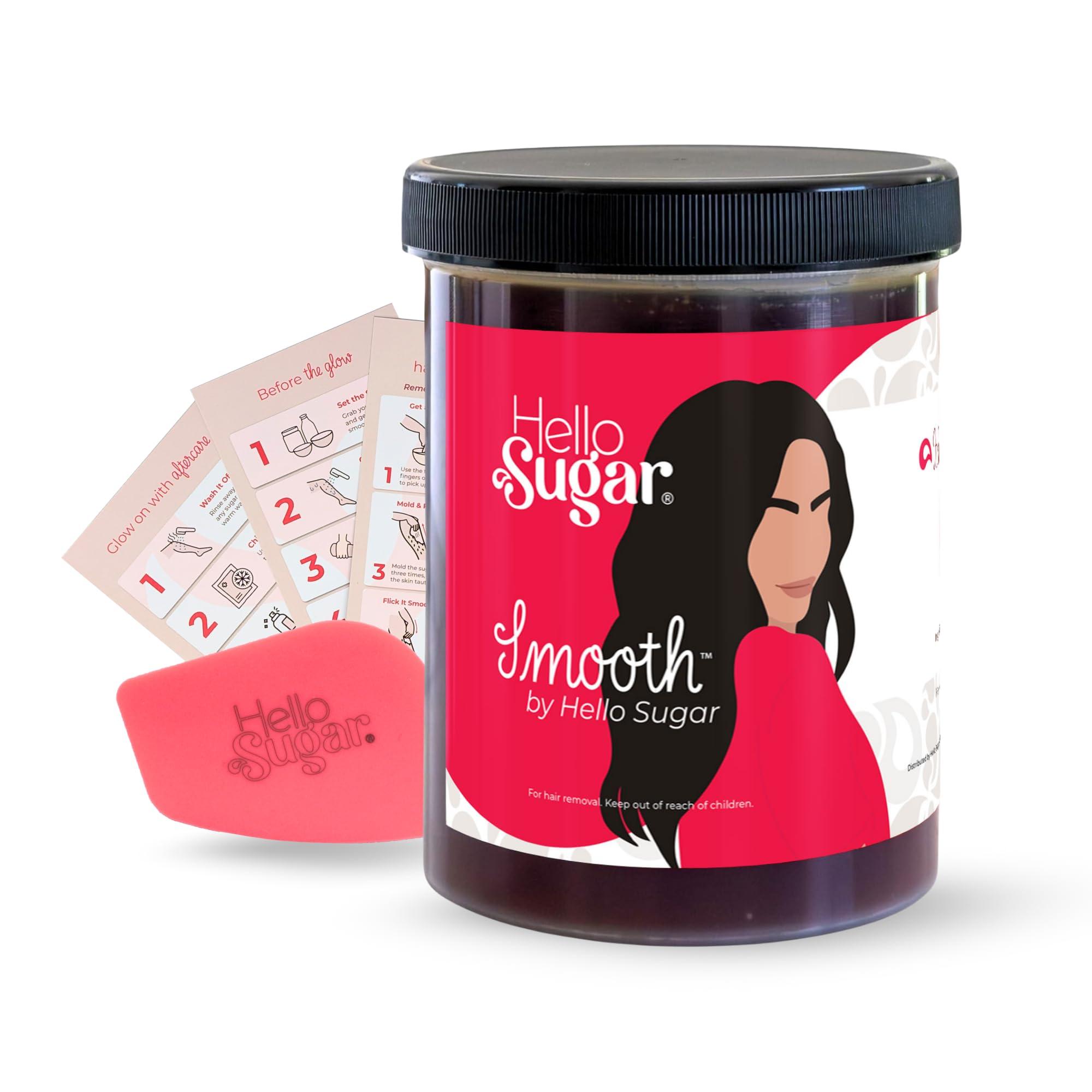 Hello Sugar Smooth by Hello Sugar | Full-Body Sugar Wax | Sugar Waxing for Hair Removal | Sugaring Kit | Salon-Quality, Natural, Vegan | Gentle on Skin & Long-Lasting Smoothness | 100% Cruelty-Free (36 Ounces)