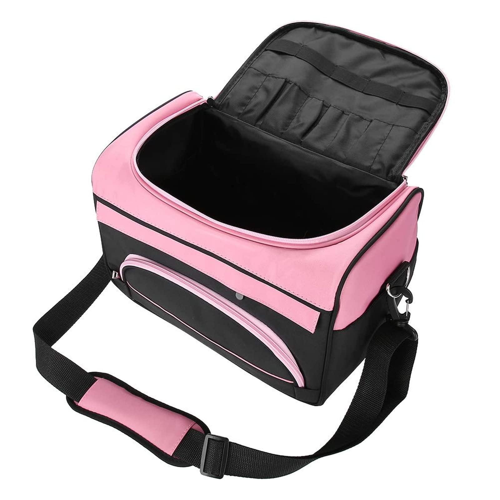 SYLJTY Large capacity professional hairdressing hairdressing equipment Salon tool carry bag travel storage box (pink)
