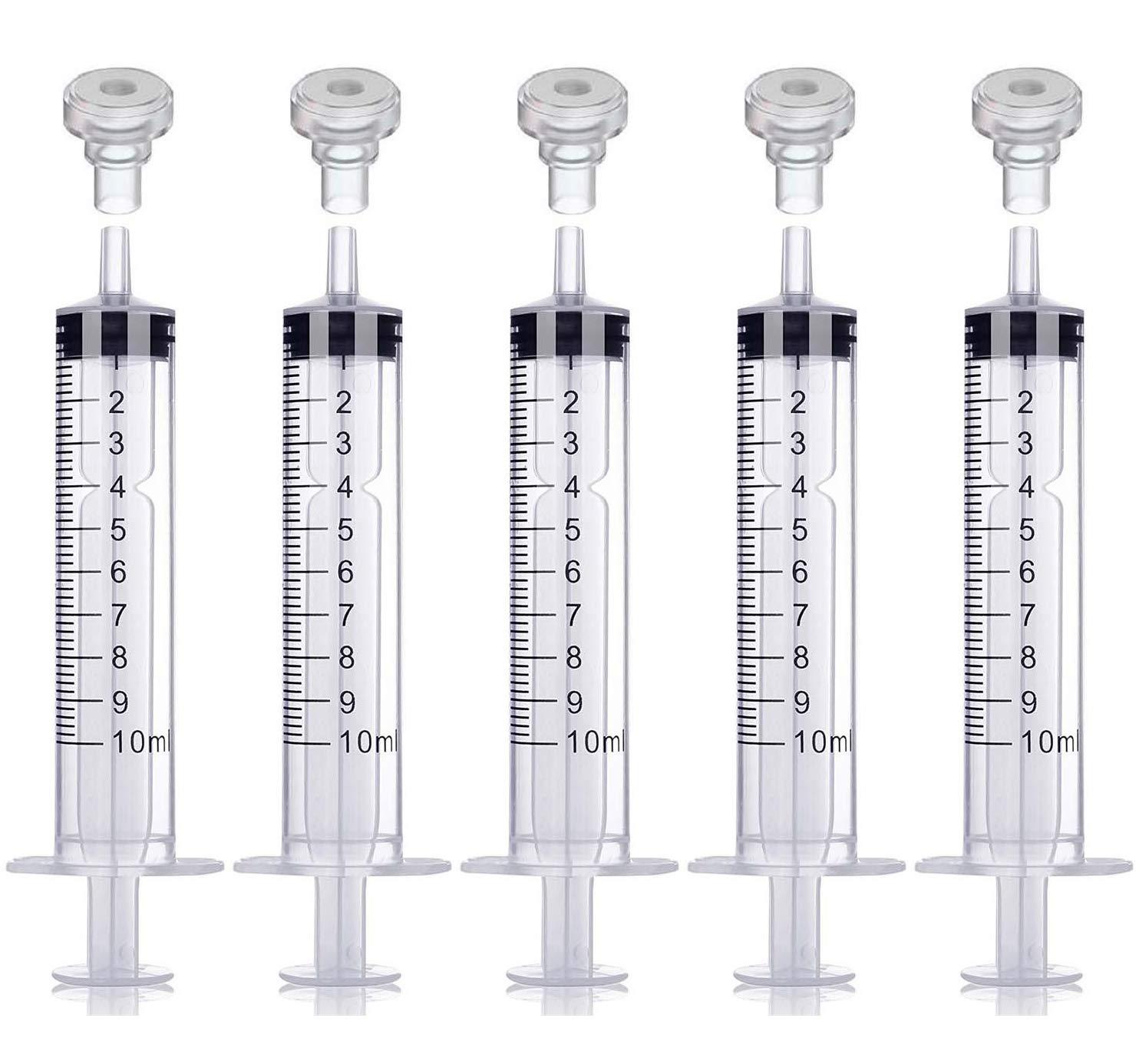 MUB MUB 5 Packs 10ml Plastic Measuring Syringe With 5 Injector Kit, No Needle Perfume Dispenser Pump Perfume Refill Tool Perfume Decanting Supplies for Travel Empty Perfume Bottles