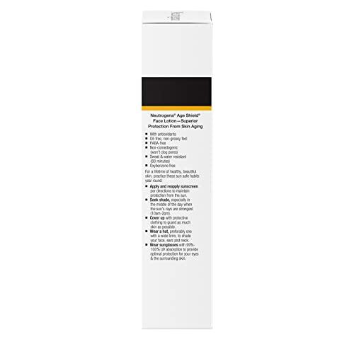 Neutrogena Neutrogena Age Shield Anti-Oxidant Face Lotion Sunscreen with Broad Spectrum SPF 70, Oil-Free & Non-Comedogenic Moisturizing Sunscreen to Prevent Signs of Aging, 3 fl. oz