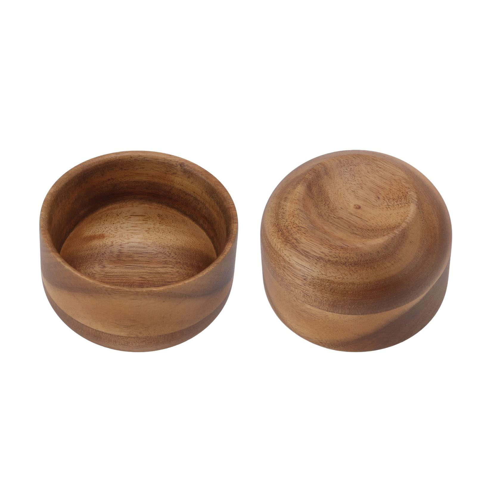 HERCHR HERCHR Men Shaving Bowl, Composite Wood Shaving Scuttle Mug, Men\'s Soap Cream Shaving Brush Bowl, Wooden Men Shaving Bowl Burr Compact Shaving Cream Cup for Home Barber Shop Salon