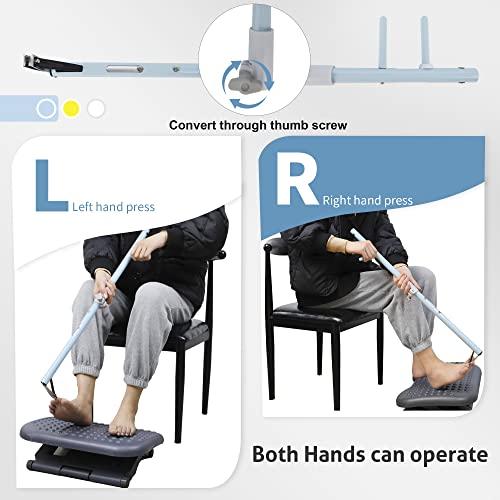 DEPSUNNY Lightweight Long Handled Toenail Clippers Wide Jaw Opening, Easy Reach Pedicure Auxiliary Tools, Free Bending, for Thick Nails, for The Seniors, Overweight, Disabled (Seafoam Green, XL-32" / 80cm)