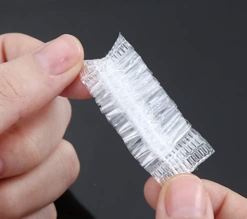 DNHCLL DNHCLL 100PCS Ear Protector Caps Disposable Elastic Clear Shower Water Ear Covers Large For Hair Dye, Shower, Bathing Ear Cover Caps,Spa Home Use Hotel and Hair Salon