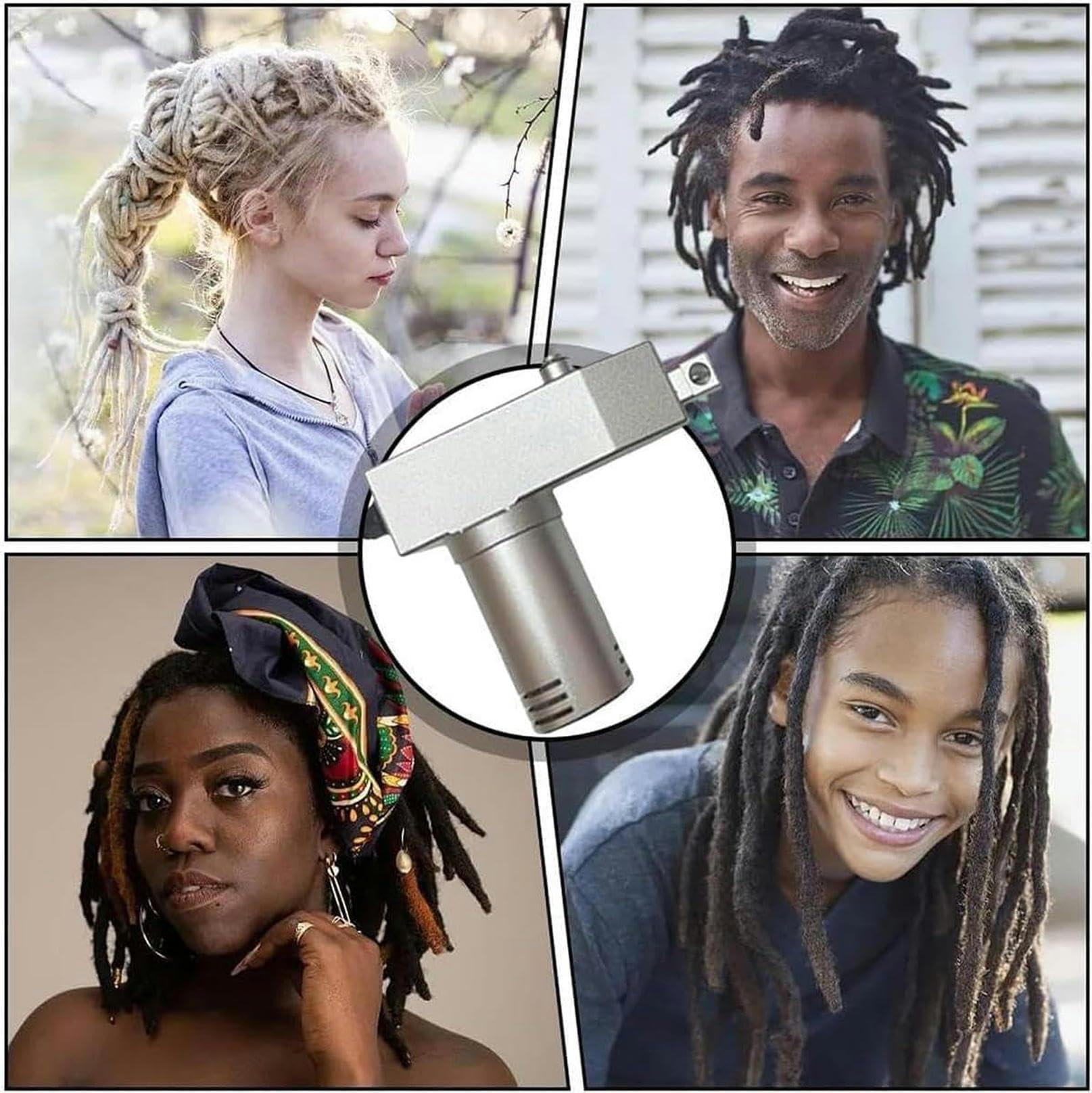 LGEOELIAS LGEOELIAS Instant Dreadlock Machine Can Be Directly Work On Head, Quick and Easy DIY Hair Extension Machine, Electric Instant Portable Machine for Dreadlocks -.