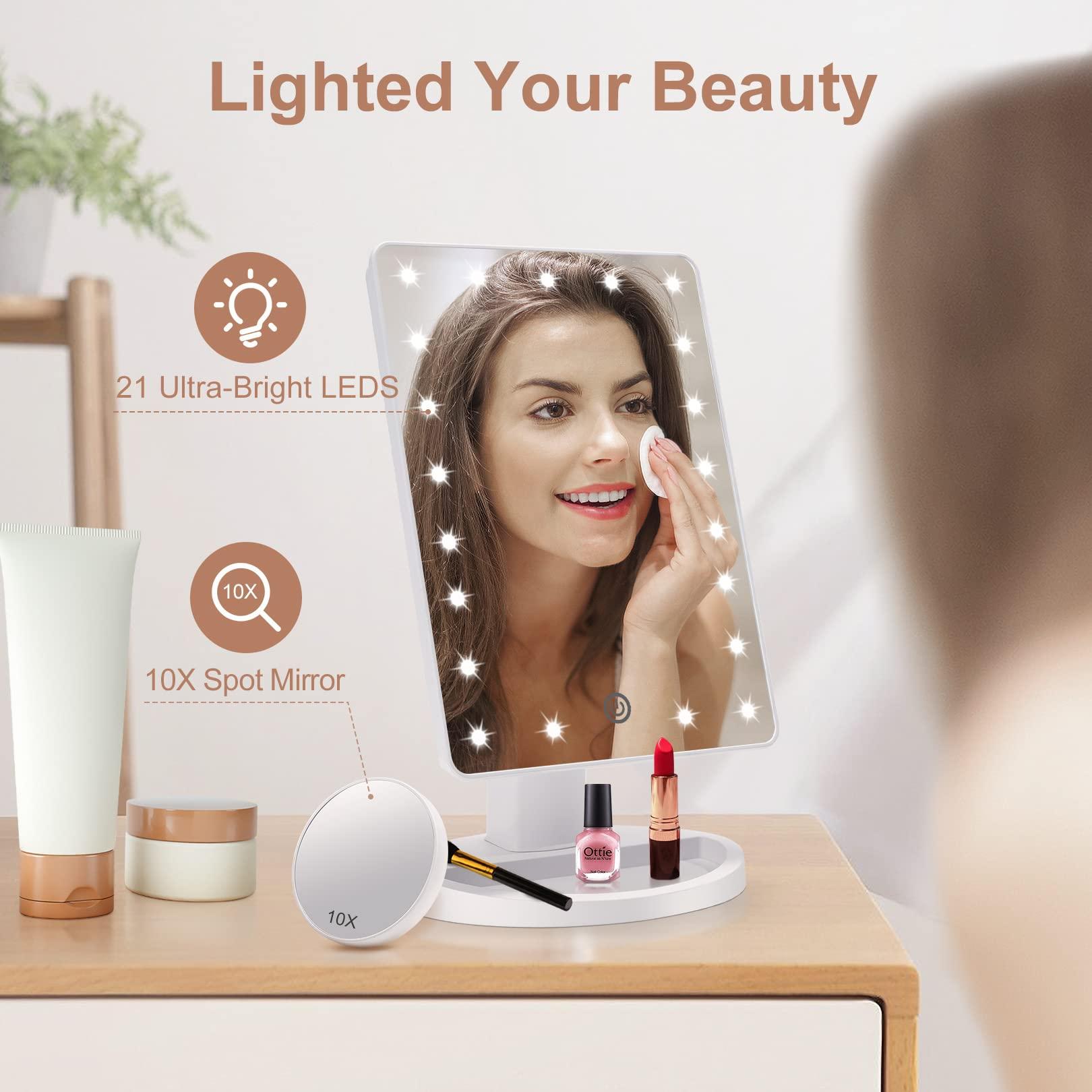 COSMIRROR COSMIRROR Shower Mirror Fogless for Shaving and Lighted Makeup Vanity Mirror