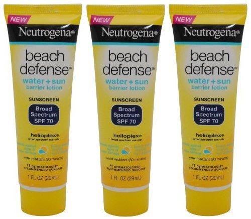 Neutrogena Neutrogena Beach Defense Sunscreen Lotion Broad Spectrum SPF 70, Travel Size (Pack of 3) 1 oz