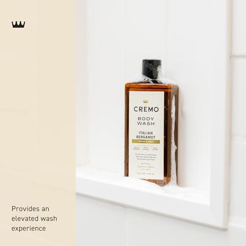 Cremo Cremo Body Wash Men, Notes of Italian Bergamot, Neroli Blossom, and Fresh Vetiver, Rich-Lathering Italian Bergamot, 16 Fl Oz