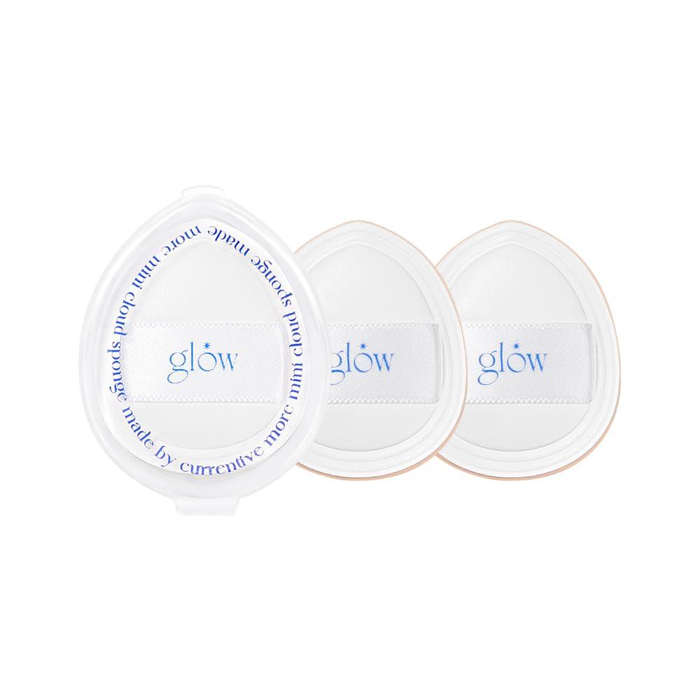 glow glow more mini cloud sponge : Plush Makeup Beauty Sponge with Travel Case, Made Bigger & Softer for Even, Flawless Application, 3pcs, 0.13 lbs
