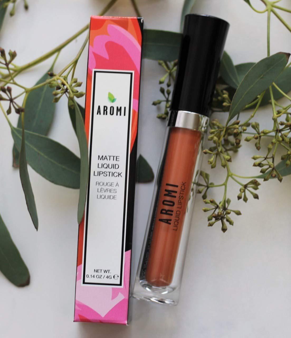 Aromi Aromi Matte Liquid Lipstick | Long-Lasting, Waterproof, Smear, Smudge + Transfer Proof, Nutmeg Orange Lip Color, Paraben, Phthalate, Gluten Free (Burnt Pumpkin)