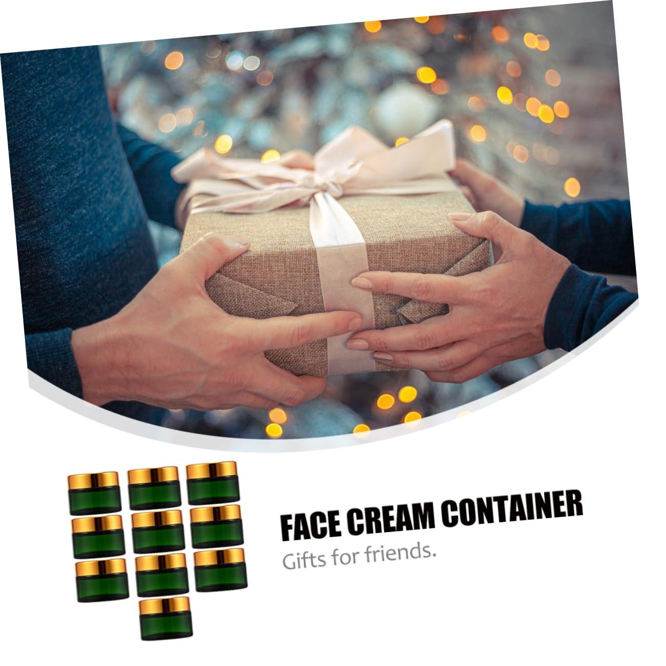 DOITOOL DOITOOL 10pcs Cream Bottle Pump Water Bottles Lotion Containers Condiment Cups Toiletries Sauce Cup Lid Refillable Salve Cream Jar Sample Clear Water Bottle Green Glass