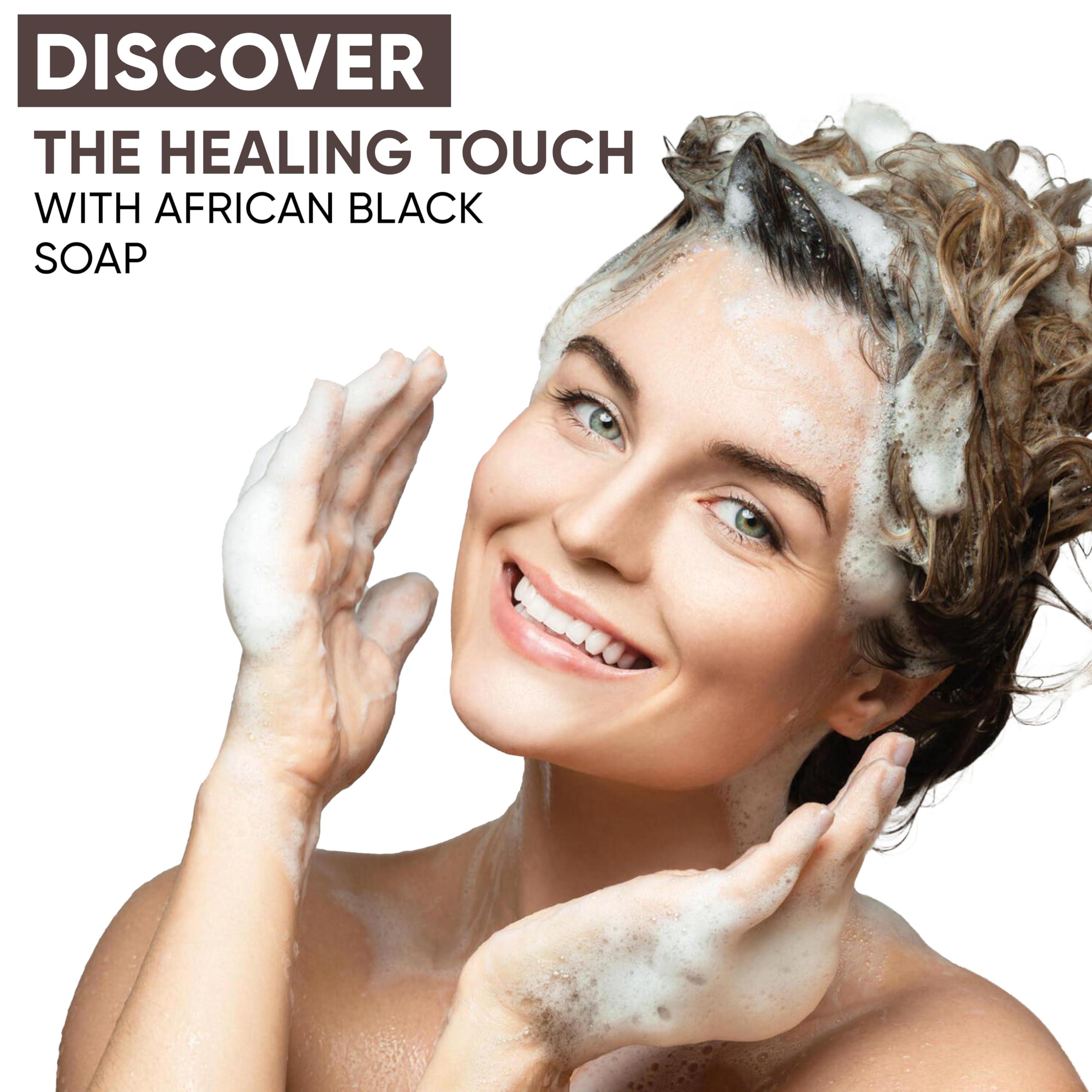 HERBOGANIC HERBOGANIC Raw African Black Soap Paste 32 oz - 100% pure natural Product of Ghana with benefits of Shea Butter - black soap is great for acne, Eczema, blackheads, face, hair and body wash.