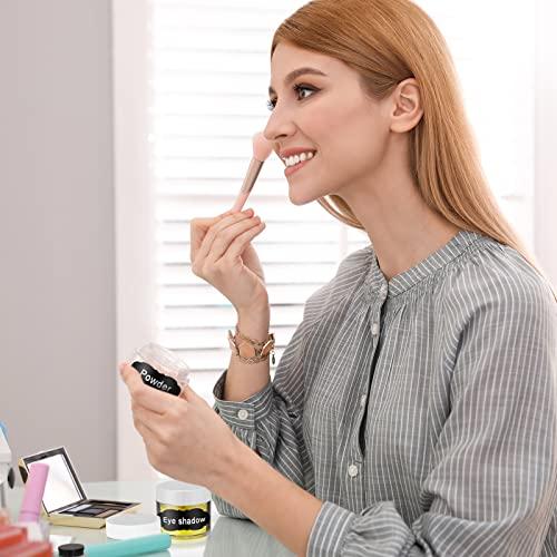 Potchen Potchen 100 Set Plastic Jars Makeup Travel Makeup Container with Lids Slime Storage Containers for Creams Toiletries Small Containers with Lids Chalkboard Label Stickers Marker (White, 1 oz)