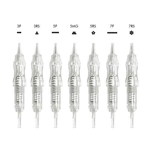 BIOMASER Cartridge Needles – BIOMASER 10PCS Sterilized Permanent Makeup Cartridge Needles Screw Thread Tattoo Needle for Permanent Makeup Machine Tattoo Pen for Eyebrow Eyeliner Lip Contour (5F-0.3MM)