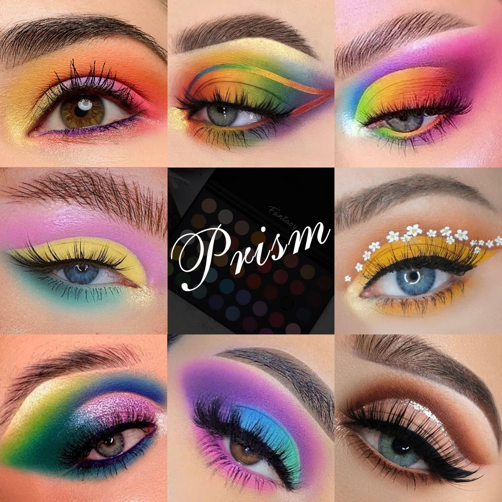 Prism Makeup Highly Pigmented Eye Makeup Palette, Matte Shimmer Metallic Eyeshadow Pallet Long Lasting Blendable Natural Colors Make Up Eye Shadows Cosmetics Gift Kit
