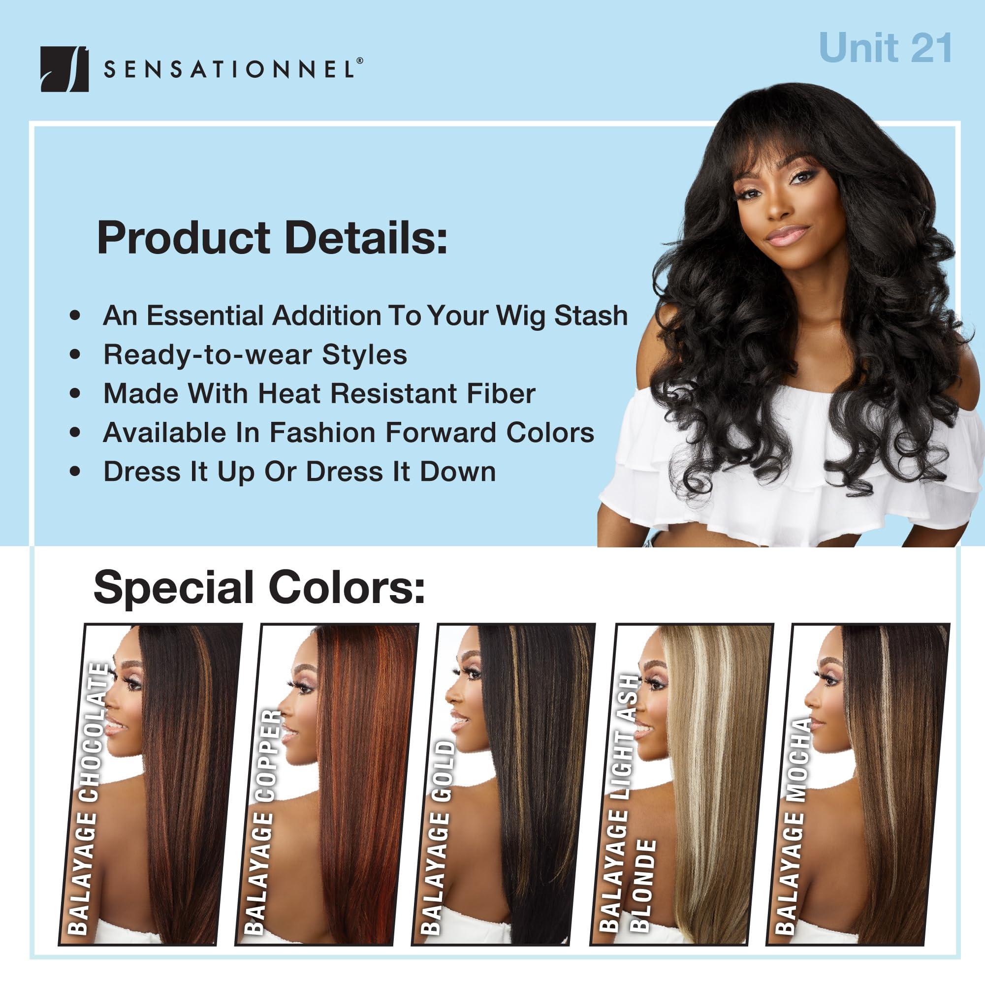 Sensationnel Sensationnel Dashly wig - unit 21 non lace cap ready to wear ear to ear lacepart synthetic (1 JETBLACK)