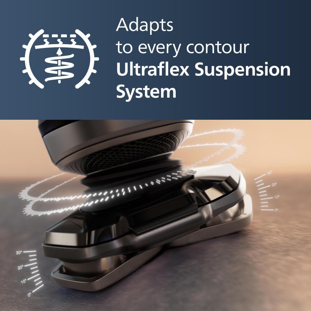 Philips Norelco Philips Norelco Shaver Series 9000 Prestige, Wet and Dry Electric Shaver, Lift & Cut Shaving System, SenseIQ Technology, Precision Trimmer, Cleaning Pod, Premium Pouch, Black Matte, Model SP9840/90