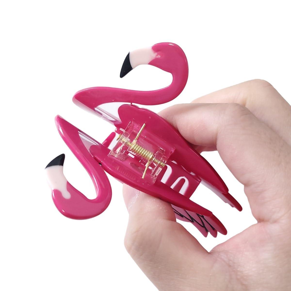 OMG Decor Flamingo Hair Clips,Cellulose Acetate Hair Clips,Big Claw Clips for Girl,Hair Accessories
