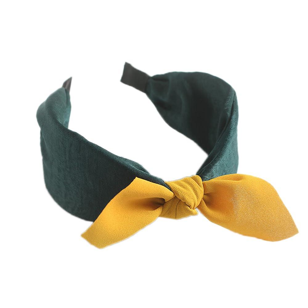 HUANMAYE HUANMAYE 6Pcs Boho Headband for Women Knotted Bow Hairbands Fabric Elastic Hair band Accessories Rabbit Ear Hair Bands Wide Turban Headwraps for Adult Women (6RPoint)