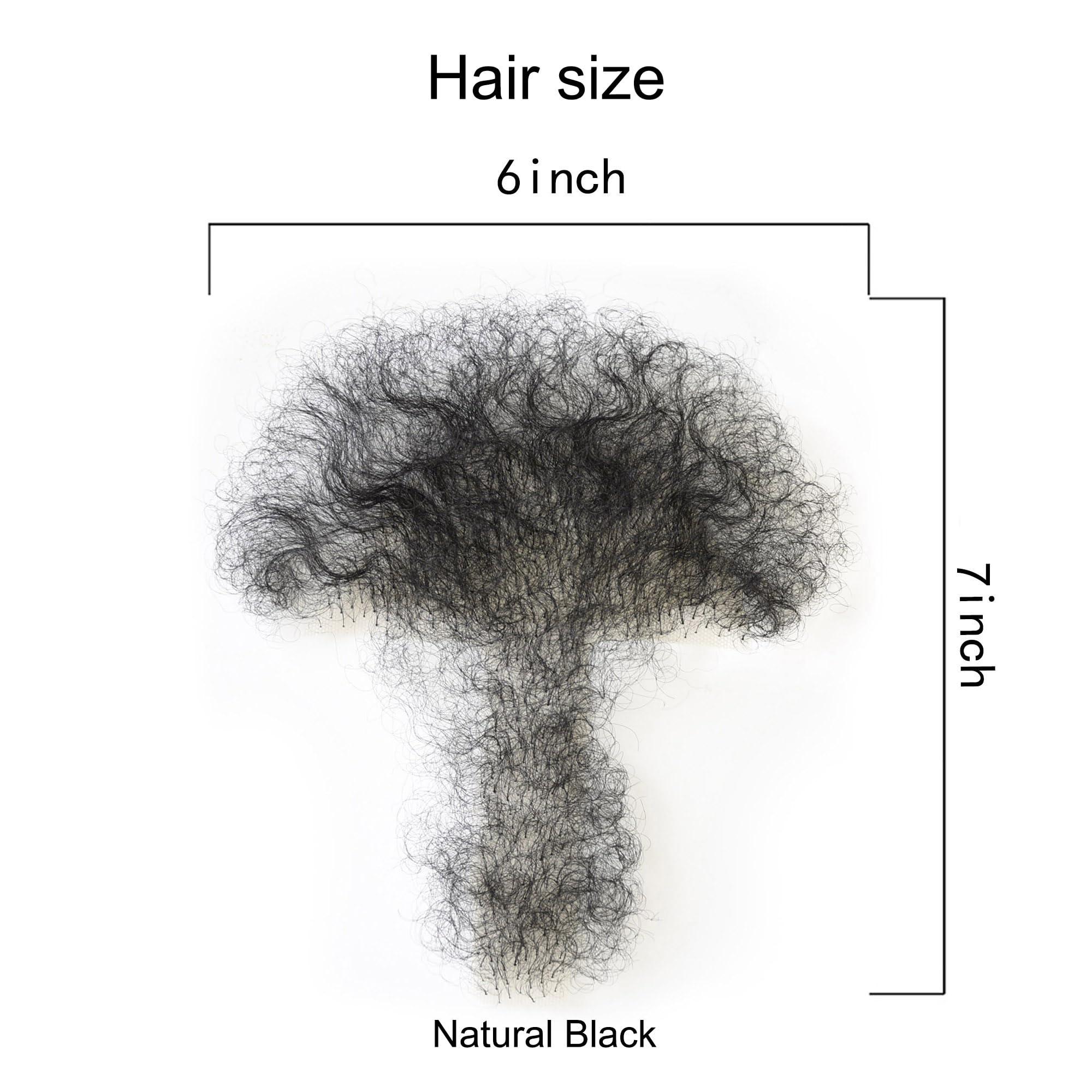 viviaBella viviaBella Handmade Men Fake Chest Hair Synthetic Hair Body Hair Adding Hair Volume Enhancement of Manliness (Natural Black, Style2)