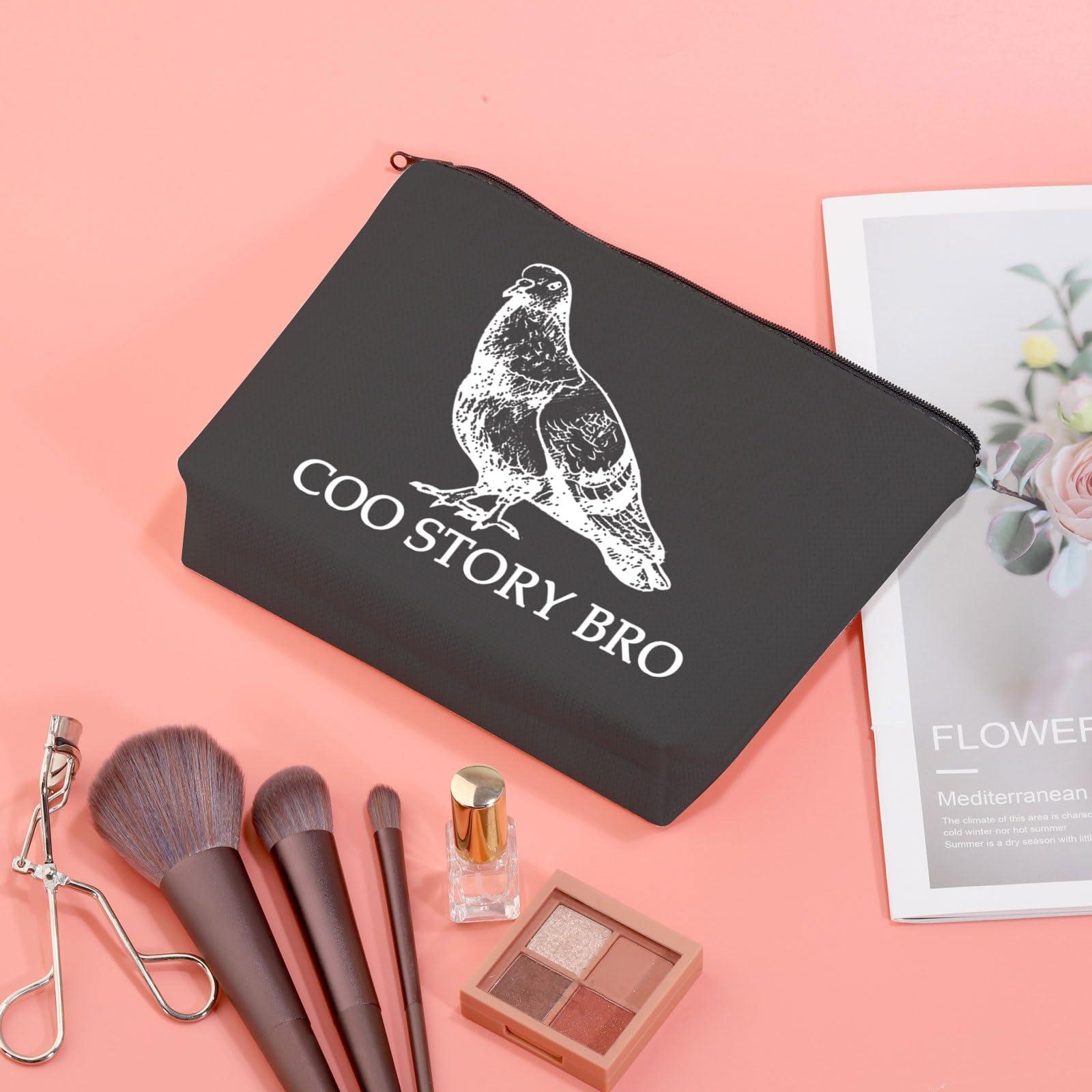 JXGZSO JXGZSO Pigeon Cosmetic Bag Coo Story Bro Makeup Bag Cool Pigeon Birding Makeup Pouch Pigeon Lovers Gift Bird Lovers Gift (Coo Story Bro Bag)