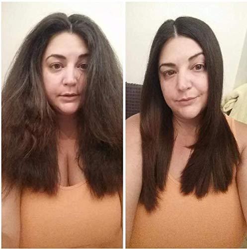 KERATIN RESEARCH Gold Label Brazilian Keratin Hair Treatment Straightening works on All Hair Types Incl Coarse Thick Dry Frizzy Curly Bleached Dominican Brazilian Indian Strong formula Hair 240ml