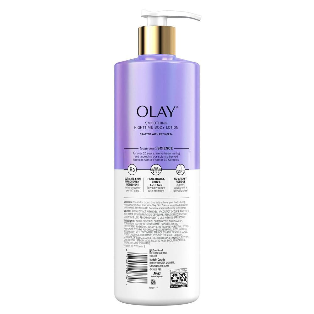 Olay Olay Smoothing Hand & Body Lotion with Retinol and Vitamin B3, 17 fl oz. (Pack of 4)