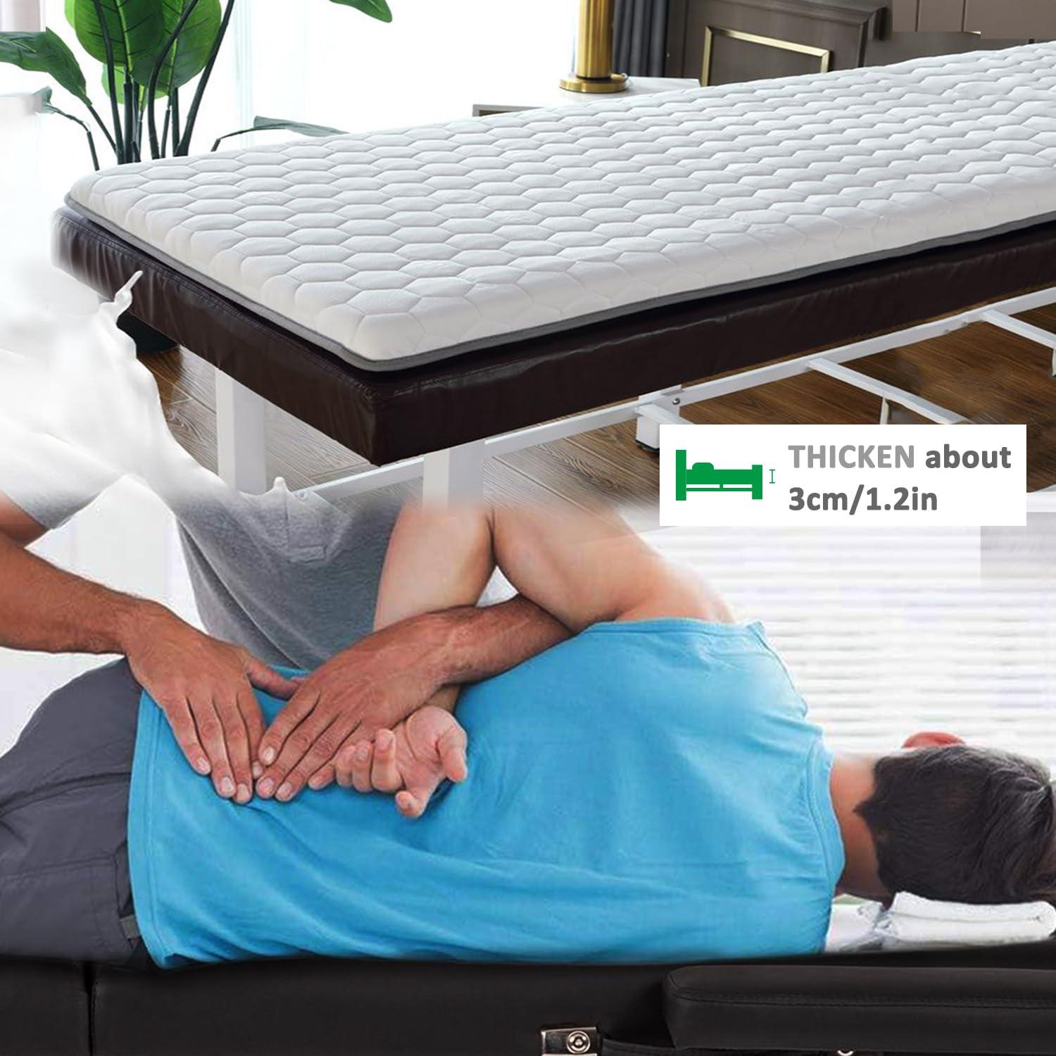 NinthAvenue Basics Lash Bed Topper,Memory Foam Mattress Topper for Massage Table Beauty Salon,Spa Bed Pad with Breathe Hole,Massage Accessories Protective Pad,Square/Round/Trapezoidal Head,6cm/2.4in,R 80x190cm