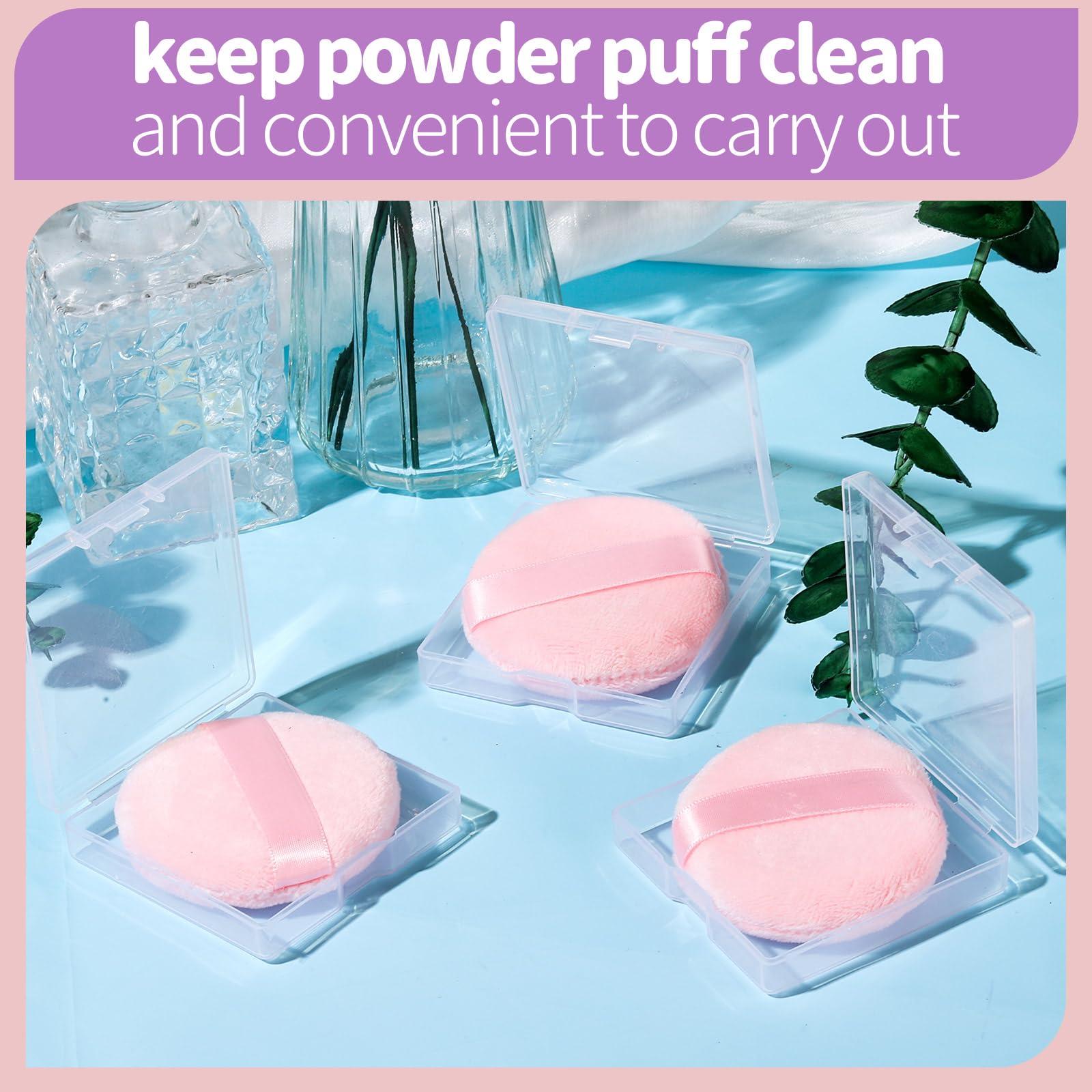 Teenitor Teenitor 3Pcs Pink Powder Puff, Powder Puffs, 2.36 Inch Setting Powder Puff,Powder Puffs for Face Powder Soft Powder Applicator for Loose Pressed Powder, Face Puff Makeup Puff Small with 3 Cases