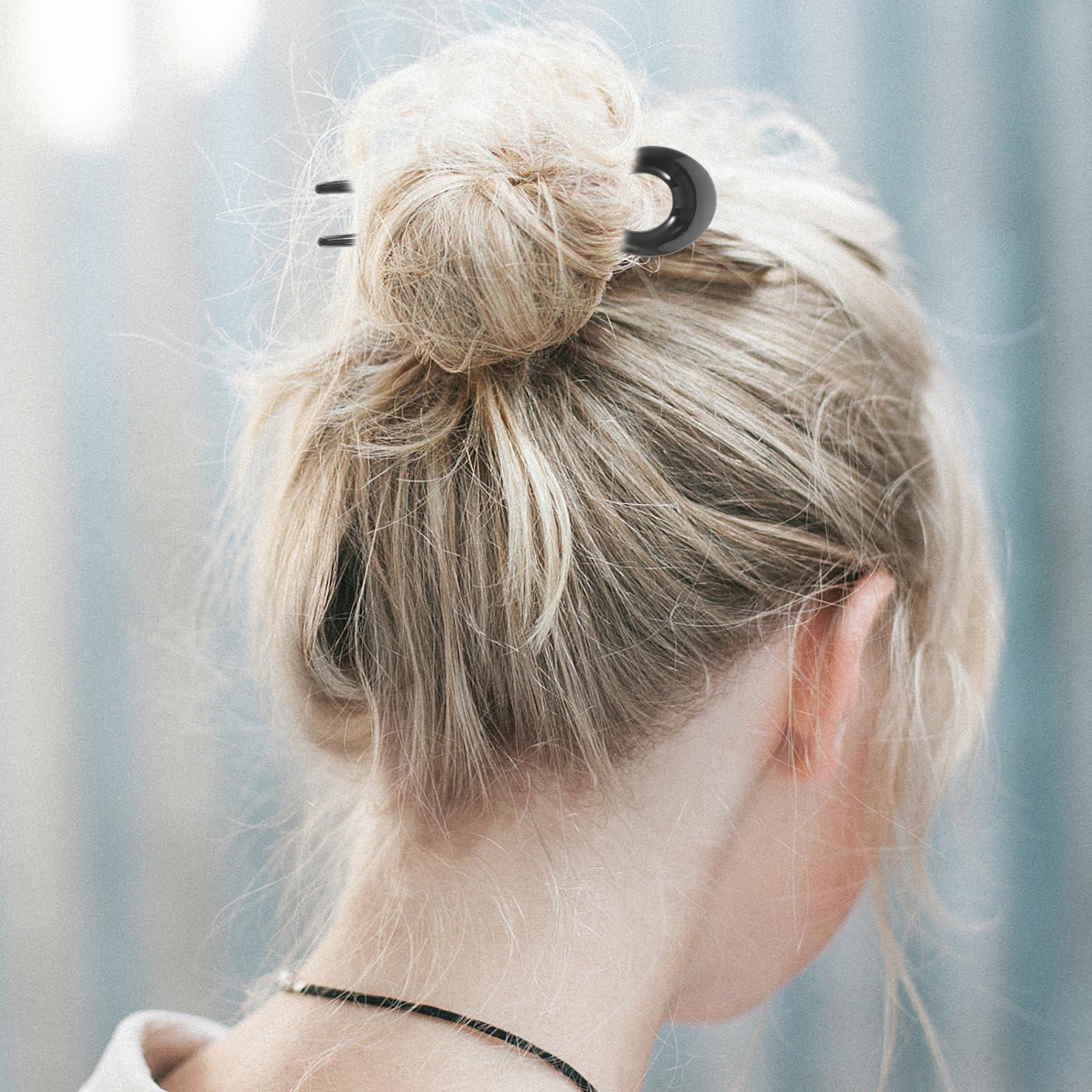 minkissy minkissy French Hair Pin for Buns U Shaped 3pcs Hair Forks French Hair Pins Vintage Hair Bun Sticks Chignon Pin Women Updo Hair Accessories