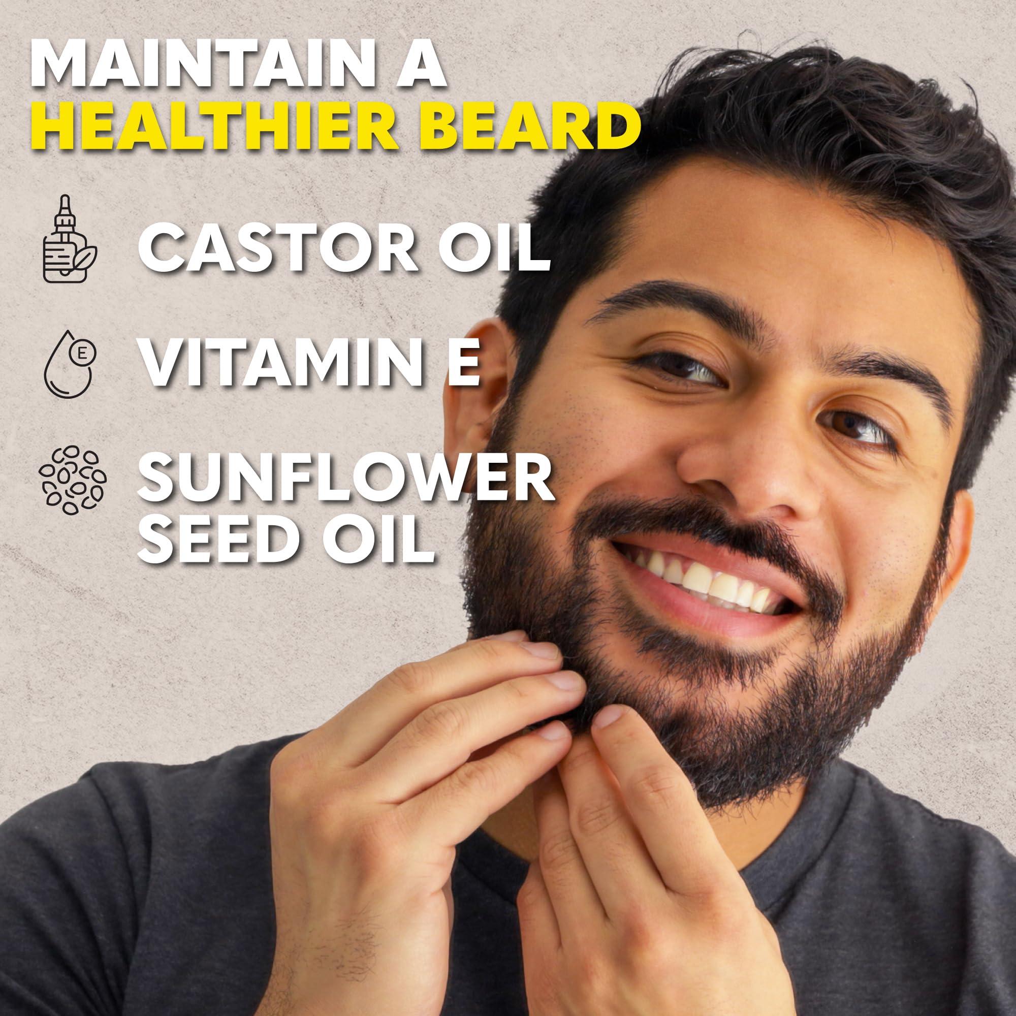 The Beard Club The Beard Club Beard Oil for Men - 2oz Classic Sandalwood Natural Beard Oil with Castor & Amber Oils - Beard & Mustache Conditioner - Hydrates, Softens & Soothes Dry Skin - Strengthens Hair Follicles