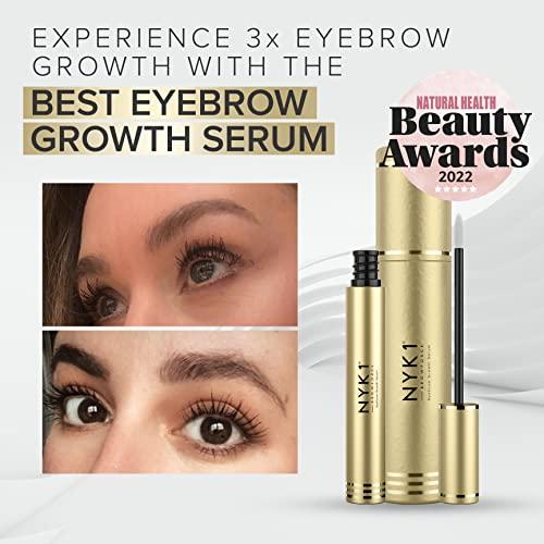 NYK1 INCREDIBLE BrowForce Eyebrow Growth Serum For Thicker Brows (8ml) Eyebrow Serum To Grow Brows For Natural Longer FULLER BROWS Brow Serum - NYK1 Lash And Brow Growth Serum Enhancing Eye Brow Serums