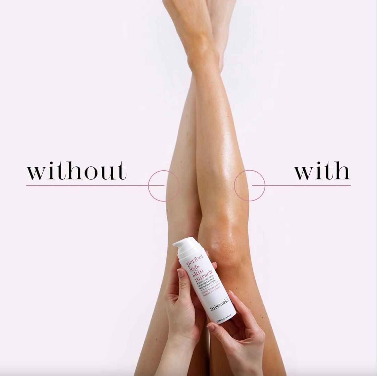 THISWORKS This Works Perfect Legs Skin Miracle | Tinted Serum for Radiant, Even-Toned Legs | Enriched with Vitamin C & E for Nourishment | Hydrates, Smooths & Enhances Natural Glow, 5 oz / 150ml