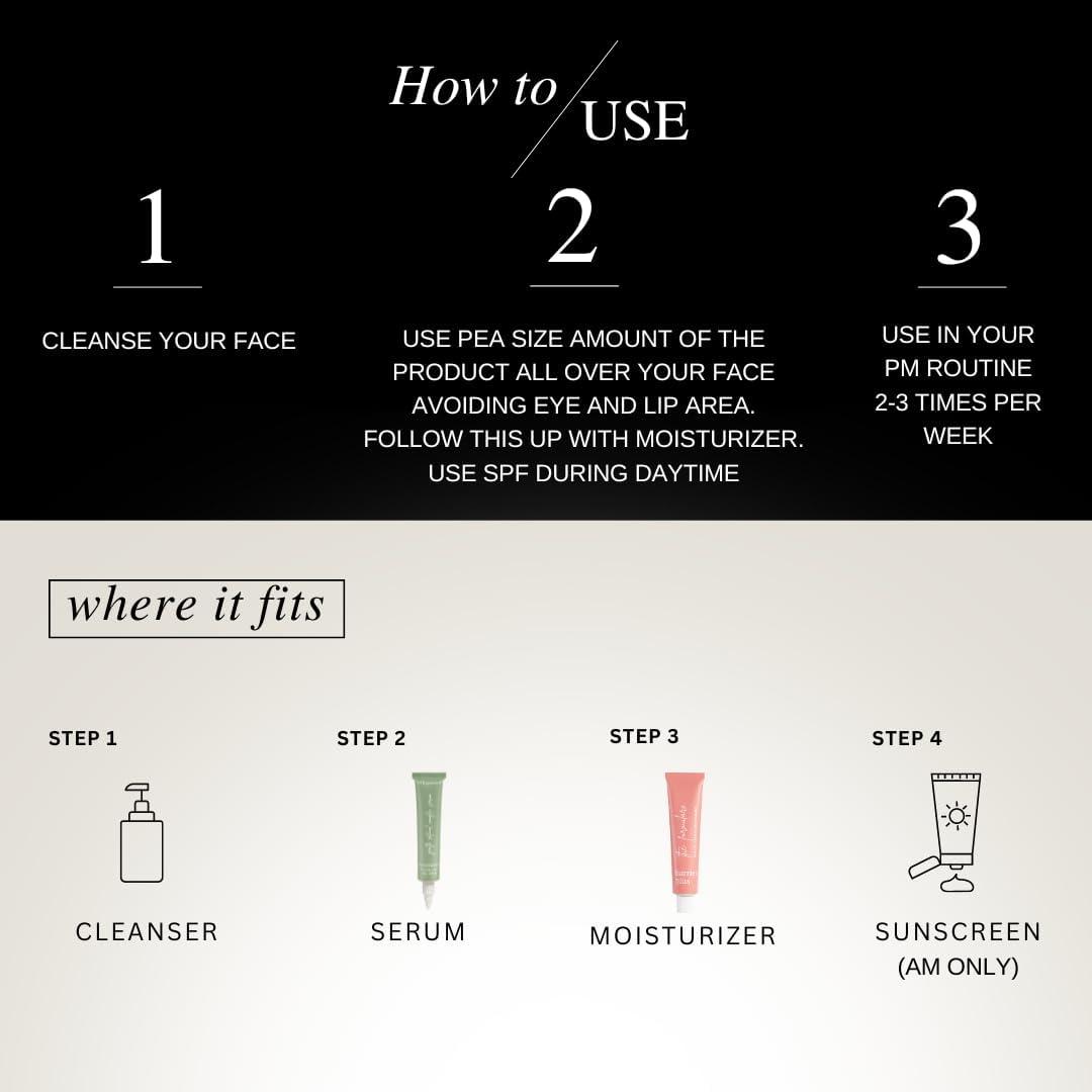 Oxygen Magnesium Private Limited The Formular\'x 0.1% Retinol + 0.5% Granactive Retinol Gentle Complex Serum With Niacinamide & Bakuchiol | For Acne, Acne Marks, Dark Spots, Wrinkles, & Pores Brightening Face Serum 30G