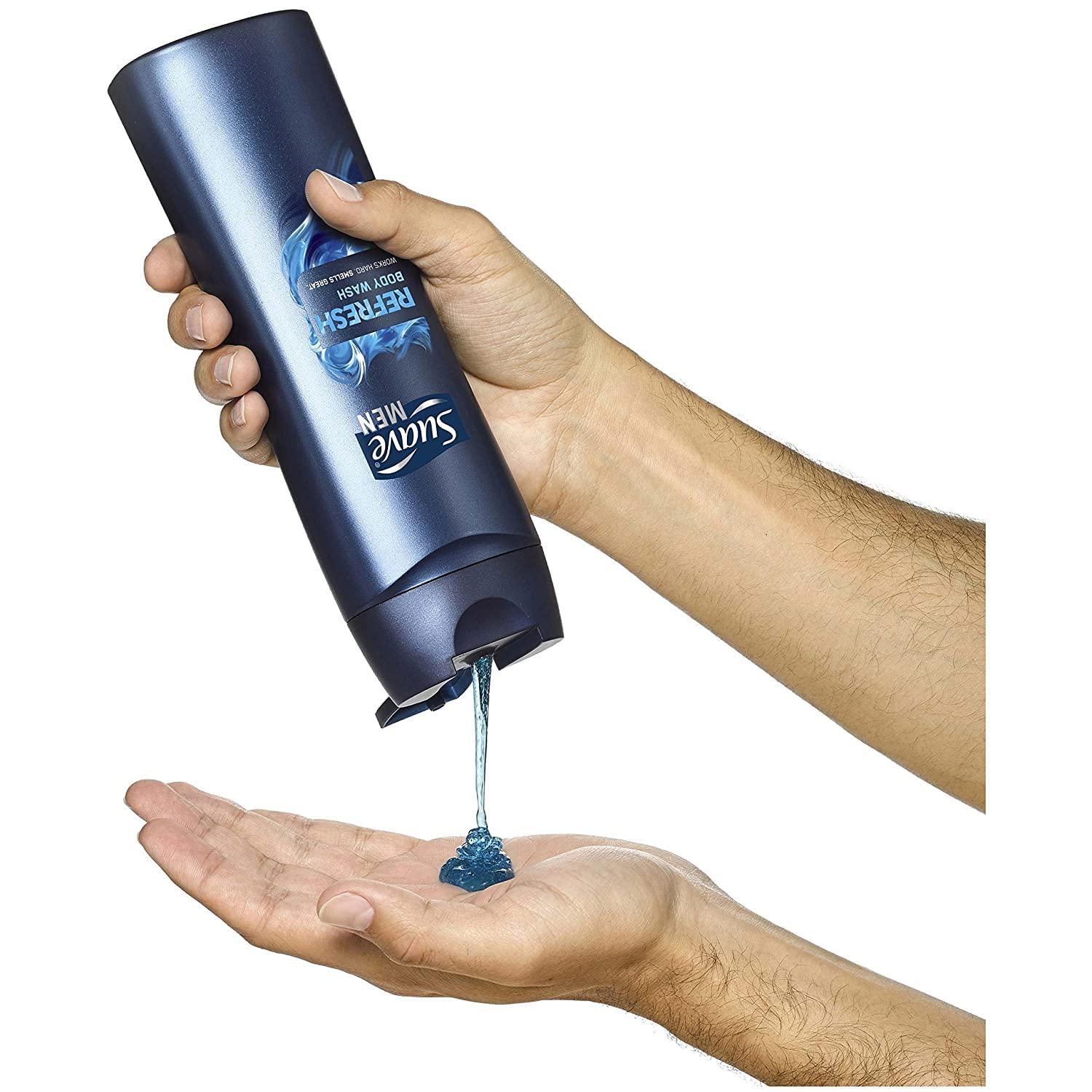 Suave Suave Men Body Wash, Refreshing, 12 Fl Oz (Pack of 6)