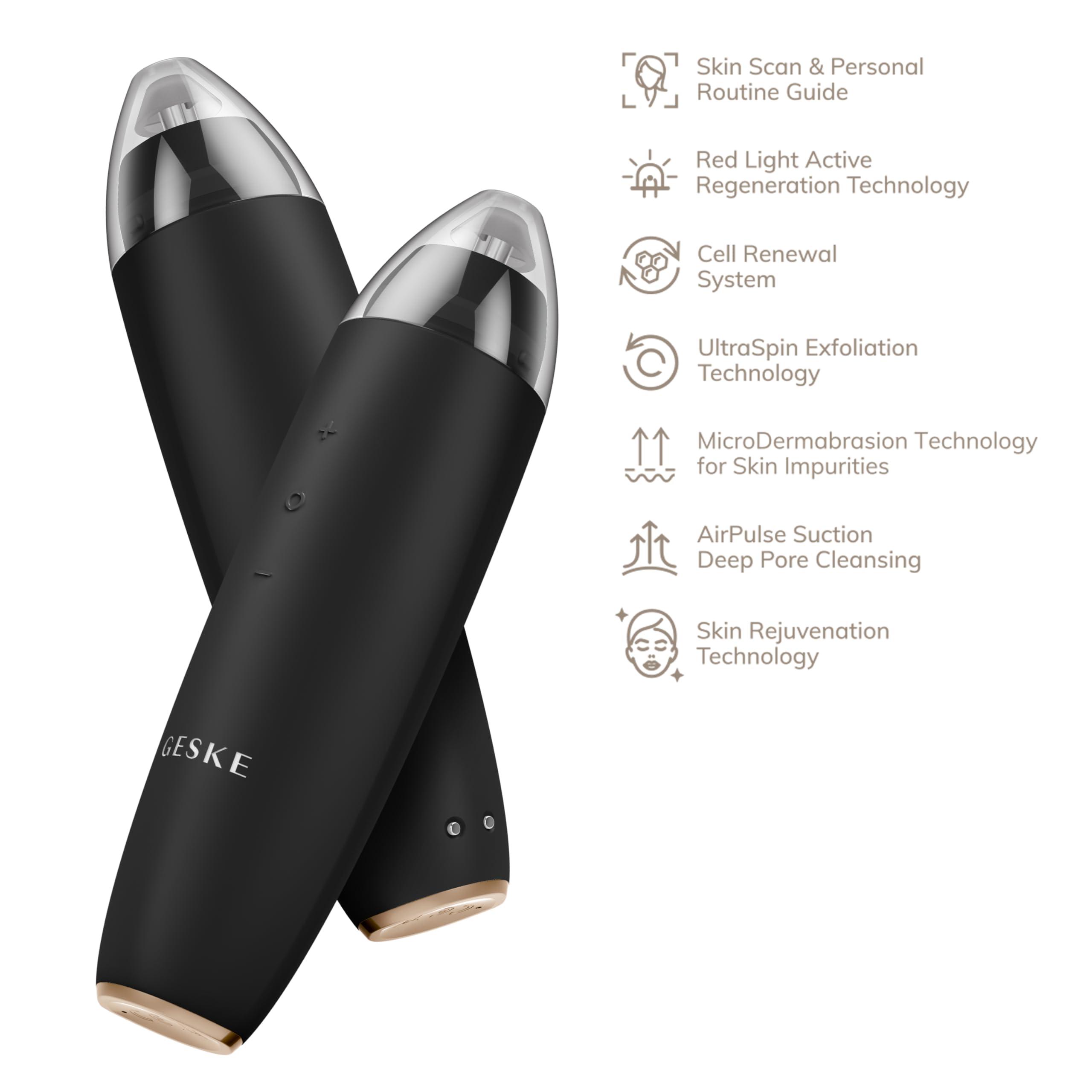 GESKE GESKE SmartAppGuided MicroDermabrasion Blackhead Remover | 7 in 1 | Blackhead Remover | Electric Pore Cleaner | Innovative Vacuum Cup | Beauty Tool | Skin Cleansing Device | Skincare Device