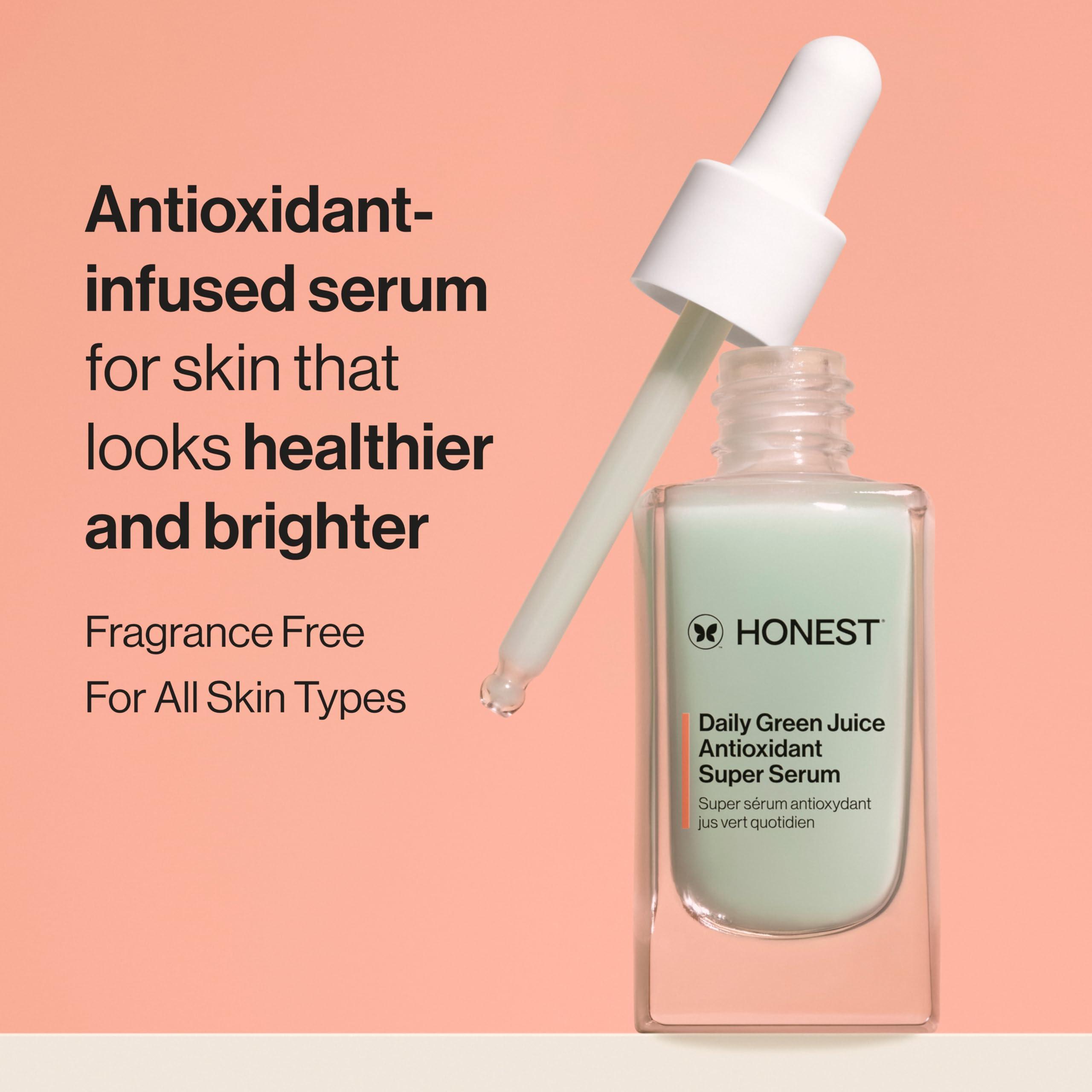 Honest Beauty Honest Beauty Moisturizing Trio | Gentle Gel Cleanser, Green Juice Antioxidant Serum, Hydrogel Cream | 3-Step Routine | Vegan + Cruelty Free
