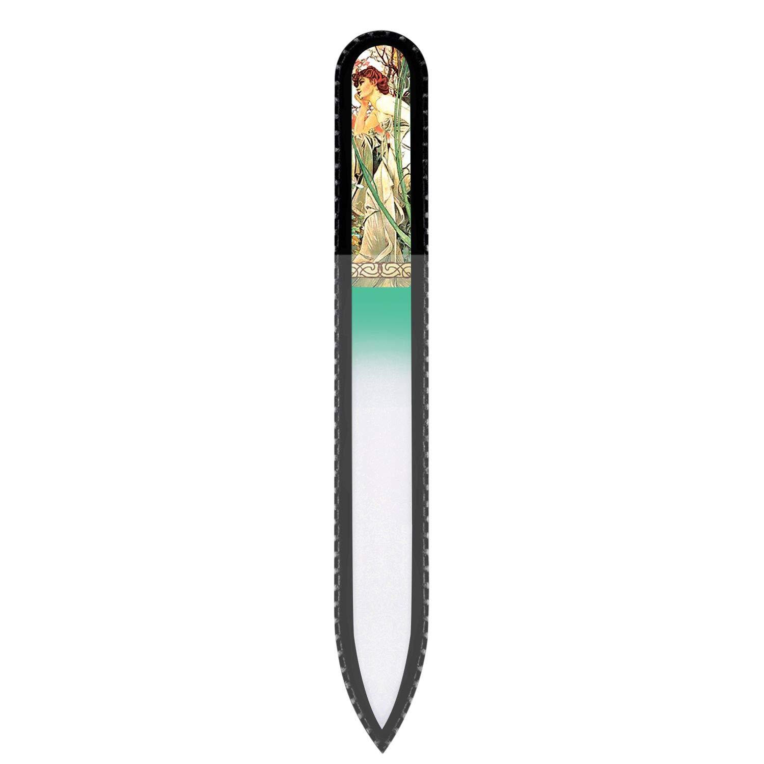 Fulgent World Glass Nail Files Art Series set of 2 - Alphonse Mucha (#2)