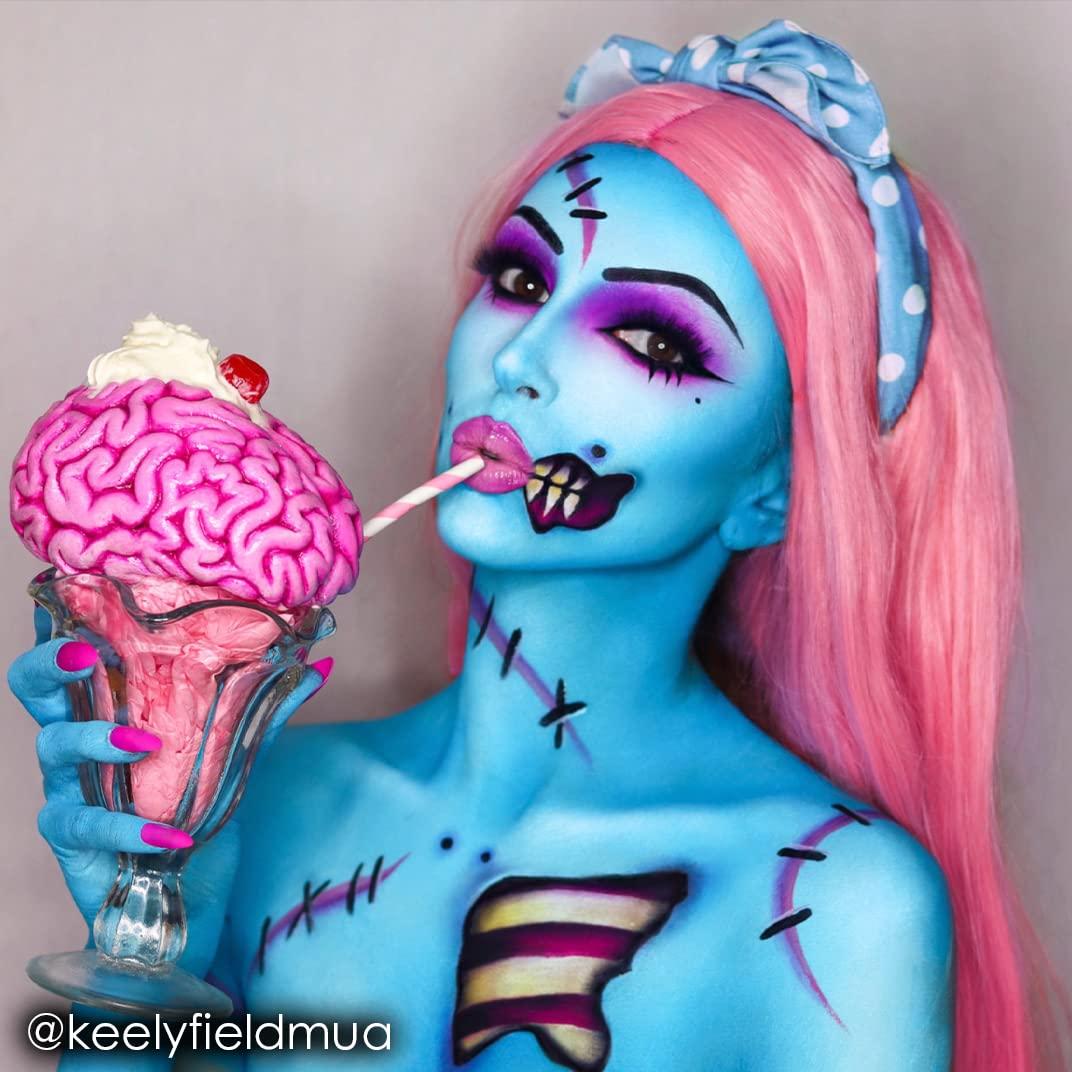 Mehron Mehron Makeup Paradise Makeup AQ Pro Size | Face & Body Painting, Special FX, Cosplay | Water Activated Face Paint & Body Paint 1.4 oz (40 g) (Light Blue)