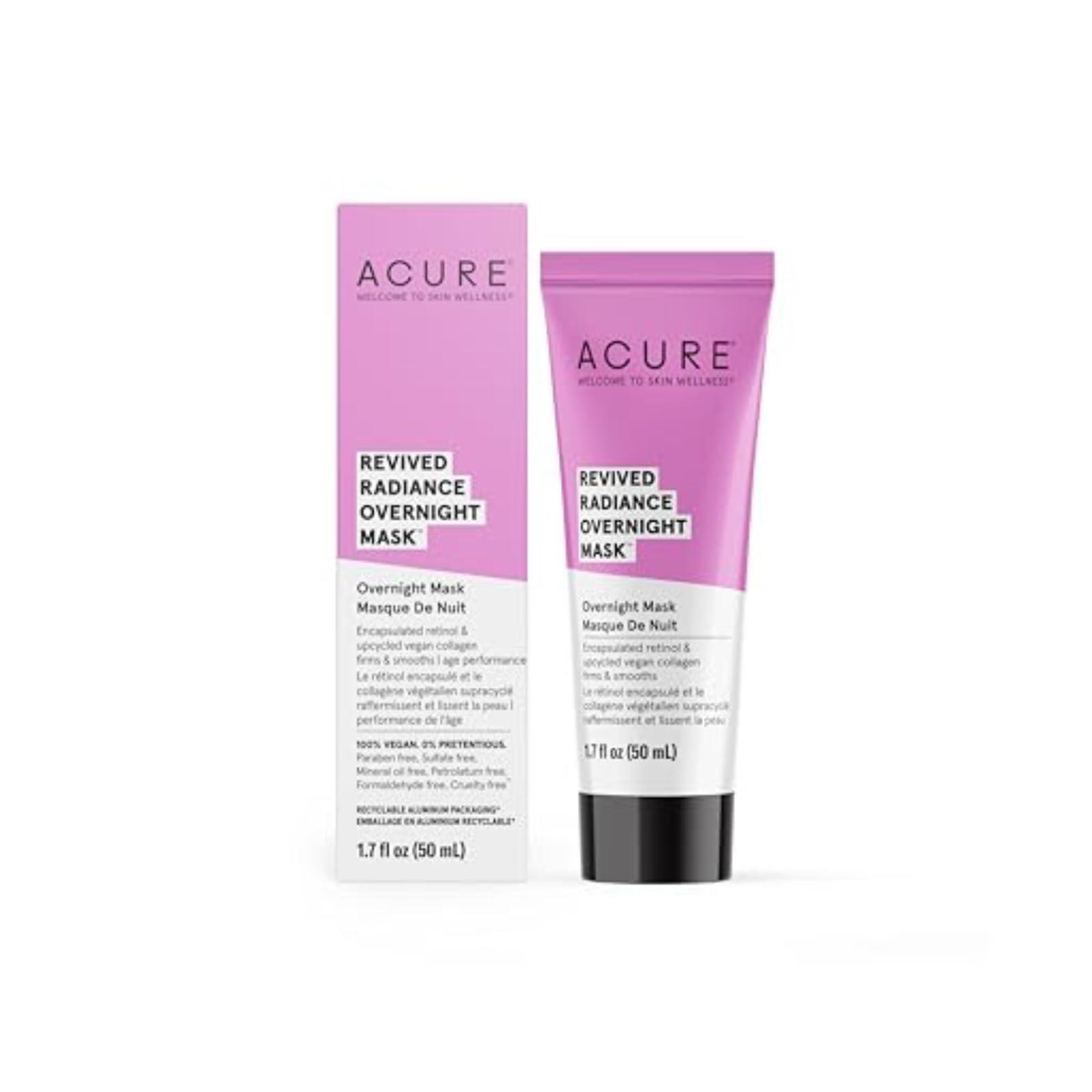 Acure Acure Revived Radiance Overnight Mask, for Fine Lines, Wrinkles & to Restore Overall Radiance to Tired Lackluster Skin, 1.7 Fl Oz