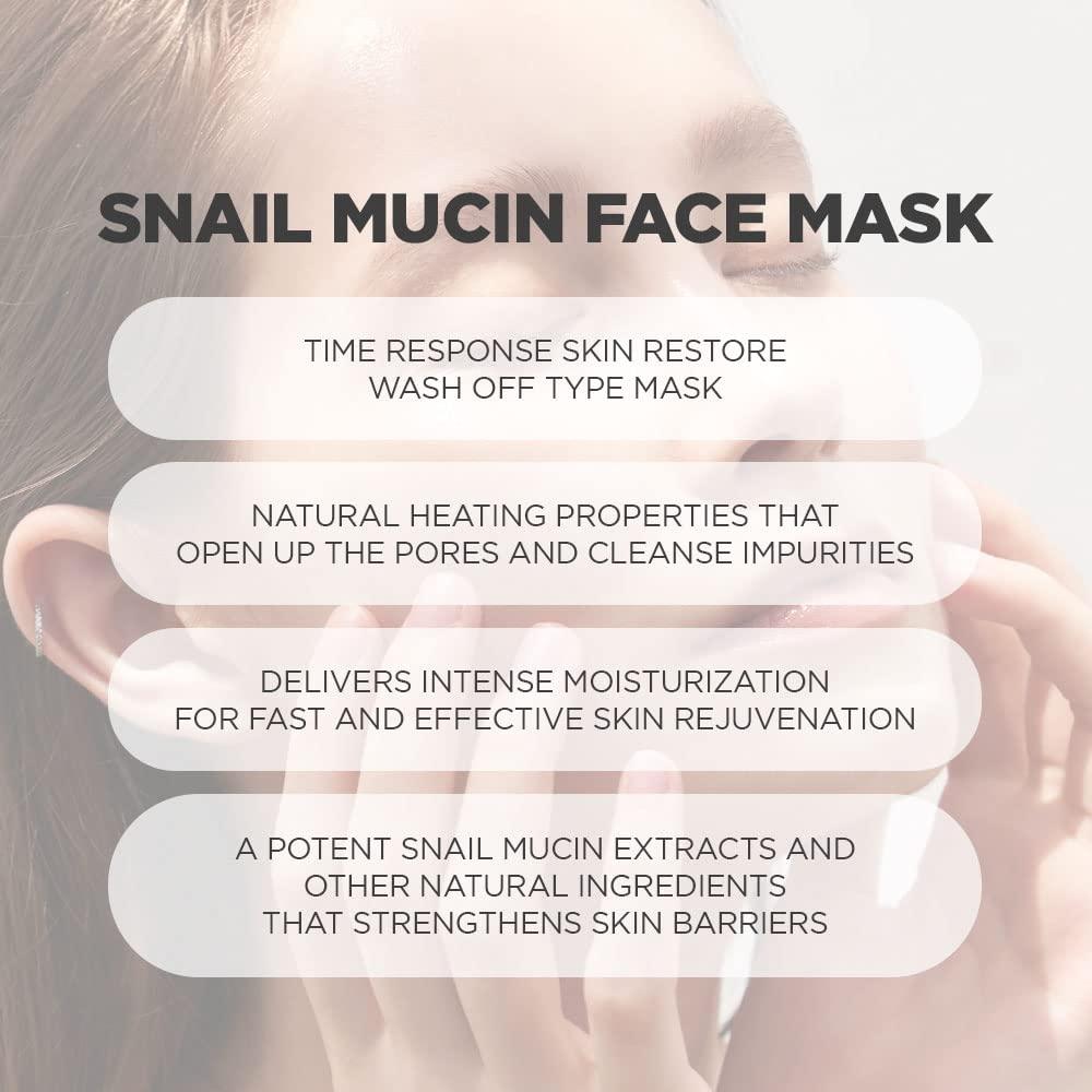 PROOT Snail Mucin Mask | Advanced Snail Mucin Mask | Snail Mucin 96% Concentrate Essence | Snail Mucin Mask with High Concentrate of Snail Secretion Filtrate | Snail Mask with Natural and Innovative Skin Rejuvenating Complex | Korean Snail Mucin Mask with