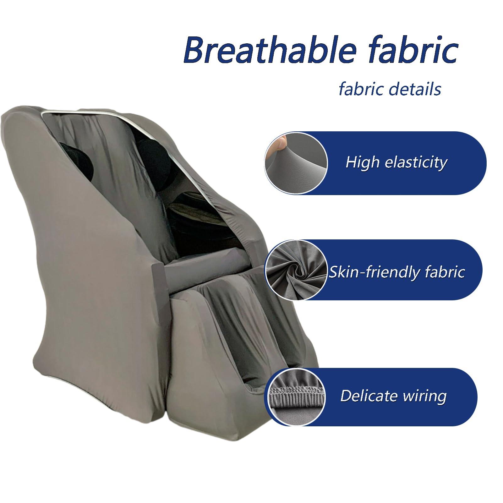 CEUGS Full Body Shiatsu Massage Chair Cover, Full Body Zero Gravity Single Recliner Chair Massage Chair Cover,Protector Cover,F,Package 3