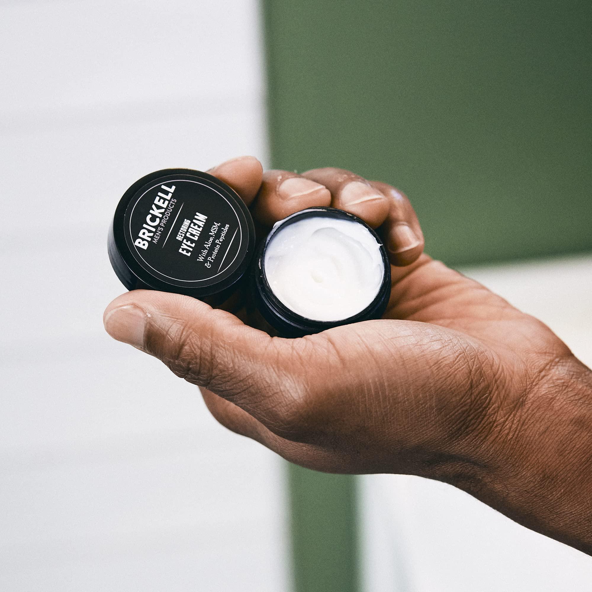 Brickell Men's Products Brickell Men\'s Ultimate Anti-Aging Routine, Anti-Wrinkle, Night Face Cream and Eye Cream to Reduce Puffiness, Wrinkles, Dark Circles, Under Eye Bags, Natural and Organic, Scented