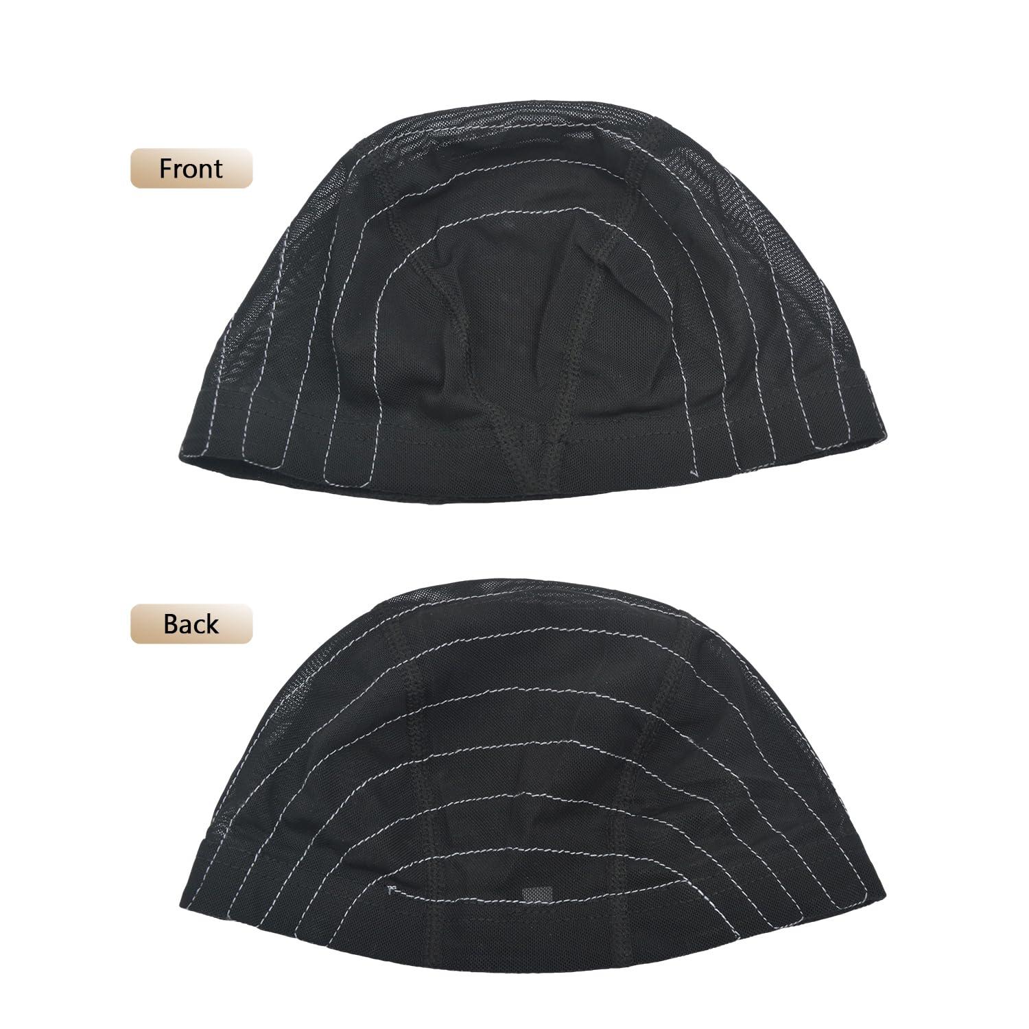 YTBYT Mesh Dome Caps Wig Cap with Guideline Map for Wig Making Stretchable Wig Caps for Beginners Making Wigs (4x4 L)