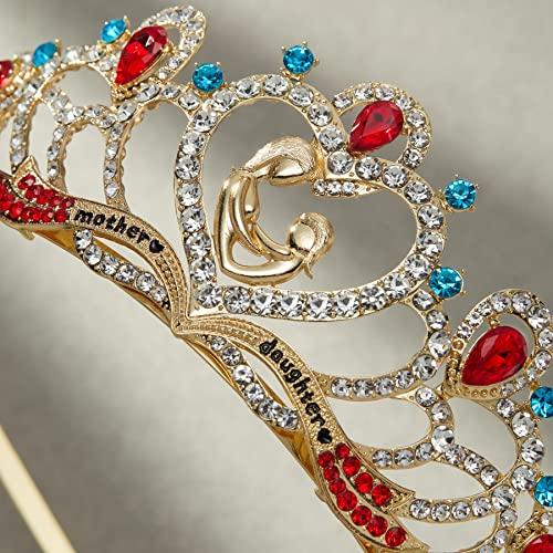 SWEETV SWEETV Princess Tiara for Little Girls, Mommy and Me Crown for Daughter Gifts Eternal Star Hair Accessories for Birthday Prom Cosplay