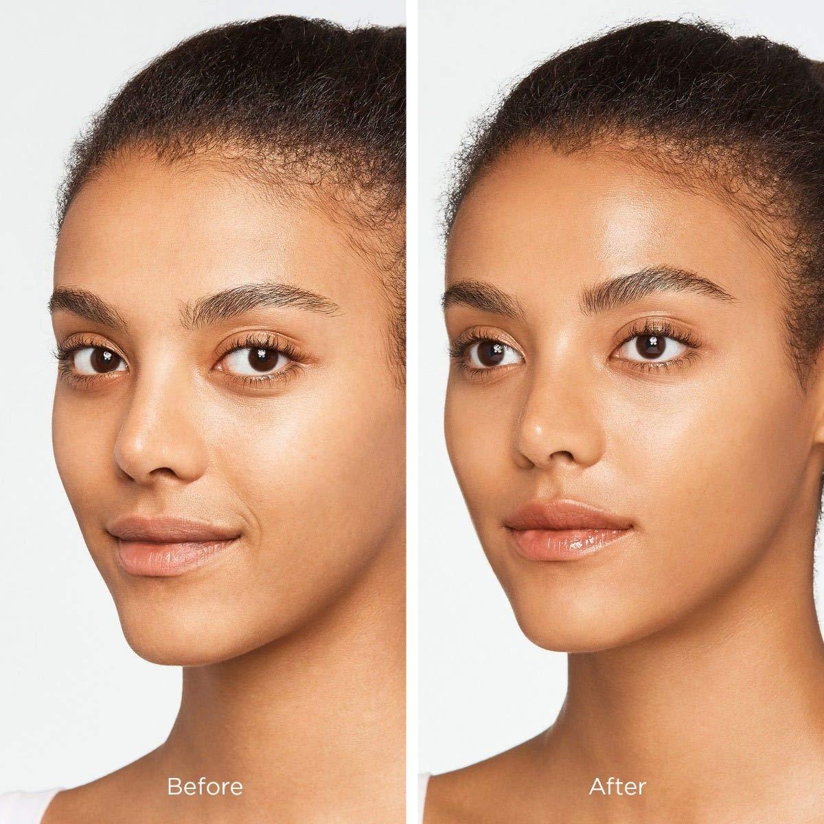 JOAH JOAH Highlighter Stick, Crystal Glow Tinted Luminizer Contour Makeup, Crystalide Peptide for Clearer, Smoother Looking Skin, Built-In Detachable Brush, Honey