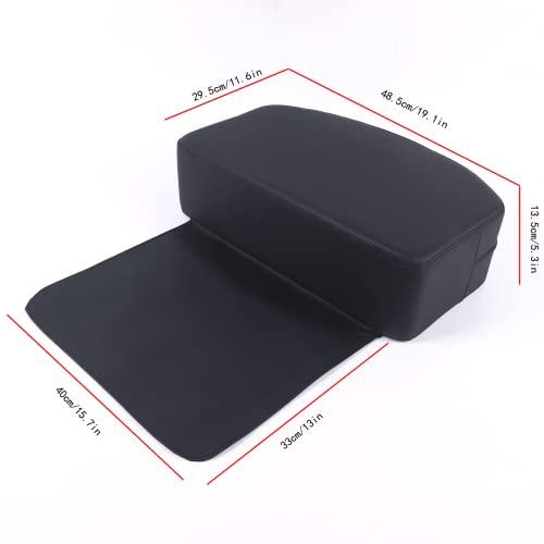 YIYIBYUS YIYIBYUS Black Barber Salon Child Booster Seat, 13.5cm Thick Leather Cushion Hair Styling Nail Salon Equipment Hair Salon, Nail Salon