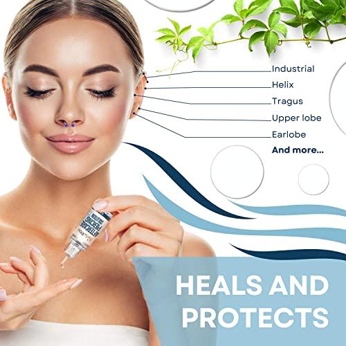 BodyJ4You BodyJ4You Piercing Aftercare Saline Cleanser - Professional Piercing Kit 14G 16G 18G - Belly Button Nose Lip Ear Tragus - 156PC Complete Set